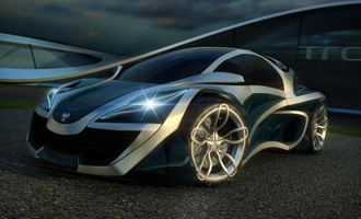 想象力丰富的概念汽车3D作品